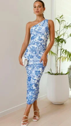 Sweet Acacia Sale Dresses^Natalia Midi Dress - Blue Floral