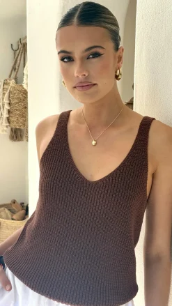 Rock Fashion Knit Tops|Knitwear^Neelia Top - Chocolate