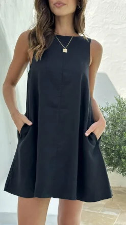 NUDE LUCY Sale Dresses^Nemi Linen Dress - Black -