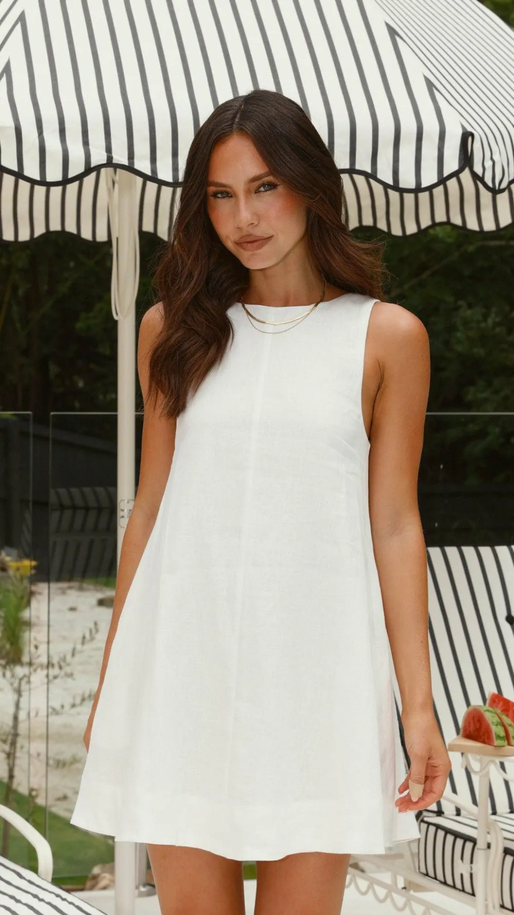 NUDE LUCY Dresses|Casual^Nemi Linen Dress - White -