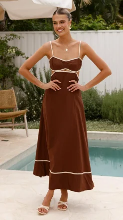 Main St Dresses|Maxi^Nereda Maxi Dress - Chocolate