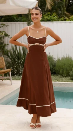 Main St Dresses|Maxi^Nereda Maxi Dress - Chocolate