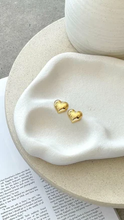 Your Accessory Shop Earrings|Bump Friendly^Neve Heart Earrings - Gold