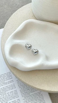 Your Accessory Shop Earrings|Wedding Guest Dresses^Neve Heart Earrings - Silver