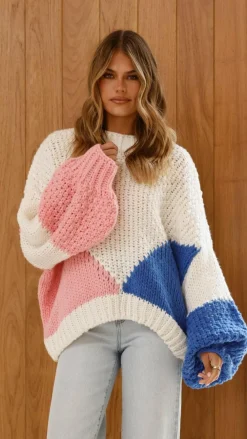 Fashion Allied Knitwear|Knitwear^Nila Knit Sweater - White Multi
