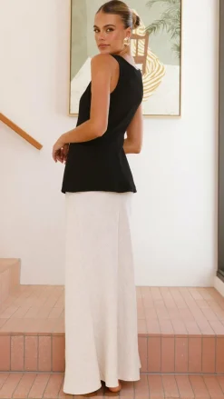 LILYWHYT Sets|Bottoms^Nila Maxi Skirt - Oat