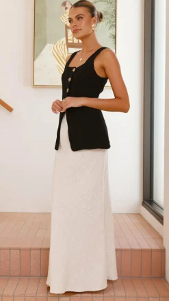 LILYWHYT Sets|Bottoms^Nila Maxi Skirt - Oat
