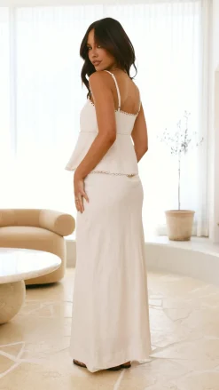 LILYWHYT Sets|Bottoms^Nila Maxi Skirt - Oat