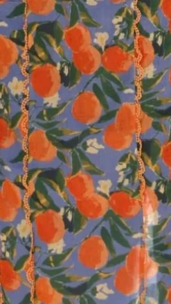 LILYWHYT Sets|Tops^Nova Crop Top - Orange Print