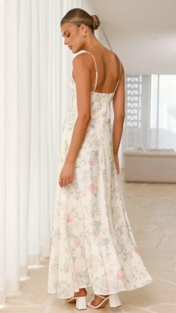 LILYWHYT Dresses|Maxi^Nova Maxi Dress - White Floral