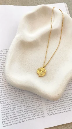 Angel Whisper Necklaces|Bump Friendly^Ocean Coin Charm Necklace - Gold