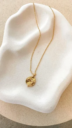 Angel Whisper Necklaces|Bump Friendly^Ocean Coin Charm Necklace - Gold