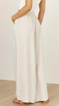 Fashion Allied Bottoms^Oceana Pants - Natural