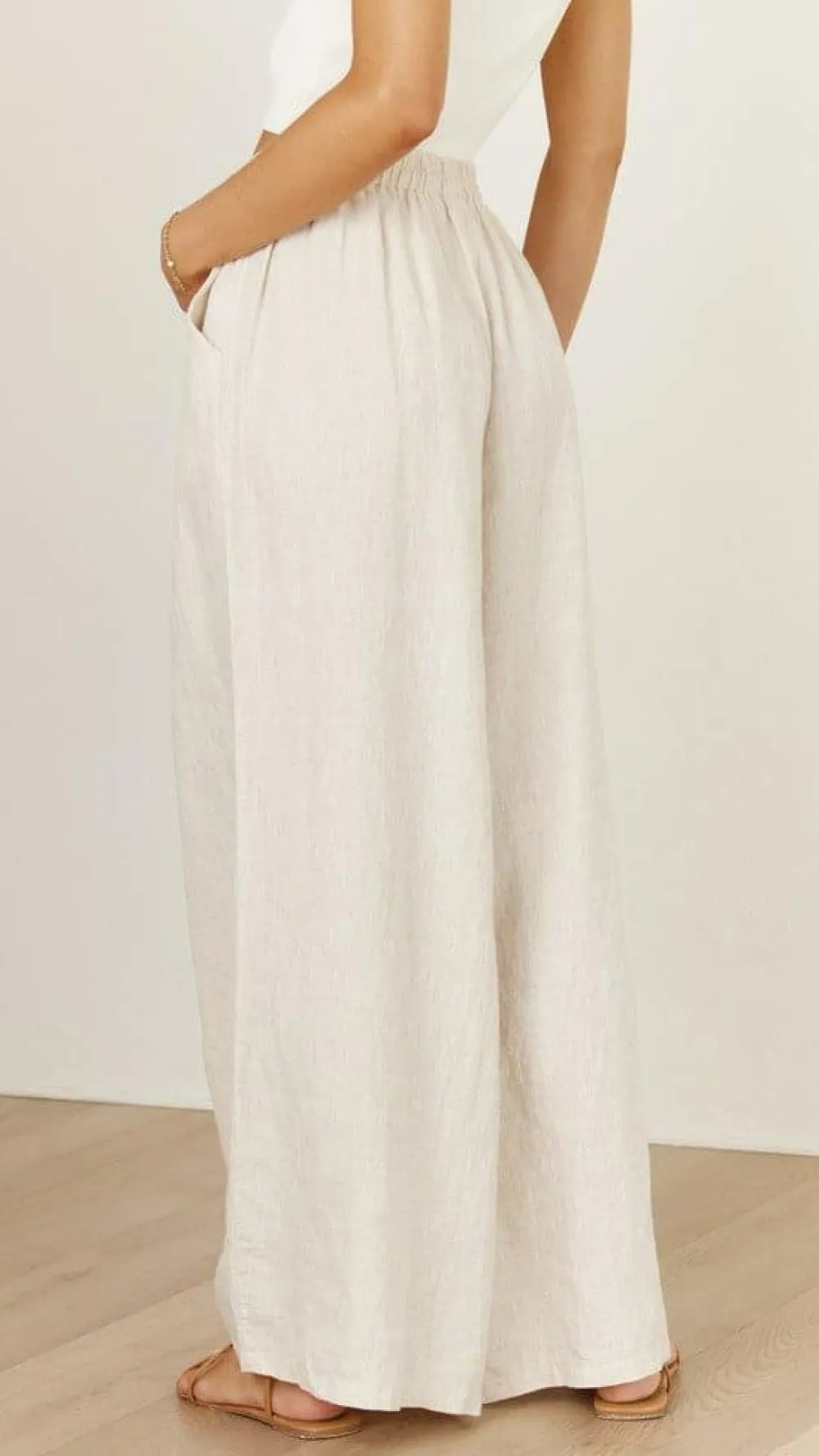 Fashion Allied Bottoms^Oceana Pants - Natural