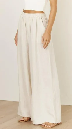 Fashion Allied Bottoms^Oceana Pants - Natural