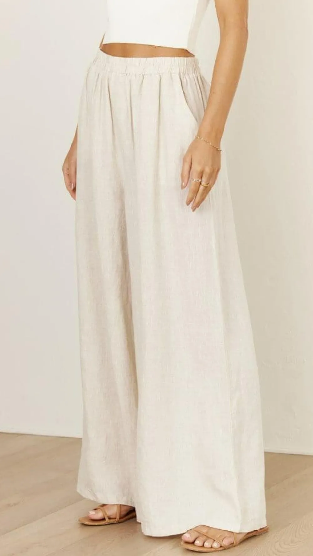 Fashion Allied Bottoms^Oceana Pants - Natural