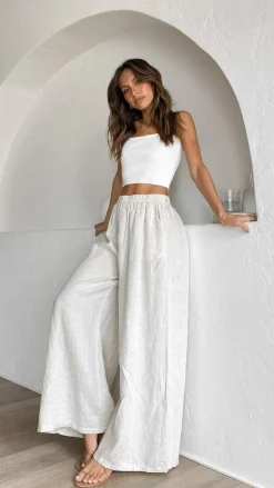 Fashion Allied Bottoms^Oceana Pants - Natural