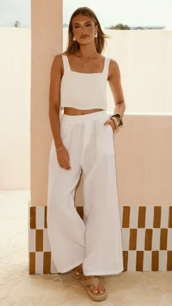 Fashion Allied Bottoms^Oceana Pants - White