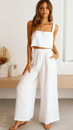 Fashion Allied Bottoms^Oceana Pants - White