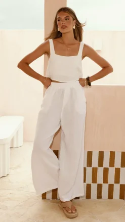 Fashion Allied Bottoms^Oceana Pants - White