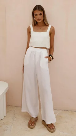 Fashion Allied Bottoms^Oceana Pants - White