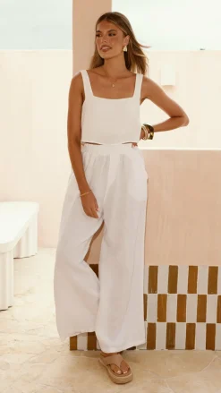 Fashion Allied Bottoms^Oceana Pants - White