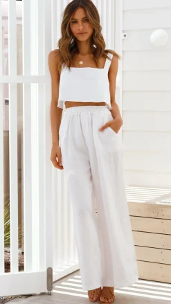 Fashion Allied Bottoms^Oceana Pants - White