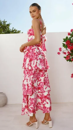 LILYWHYT Dresses|Maxi^Odilia Maxi Dress - Pink/White Floral