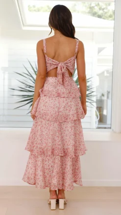 LILYWHYT Dresses|Maxi^Page Maxi Dress - Pink / White Floral
