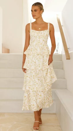 LILYWHYT Sale Dresses^Page Maxi Dress - Yellow Floral