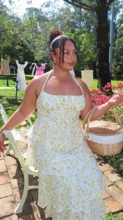 LILYWHYT Sale Dresses^Page Maxi Dress - Yellow Floral