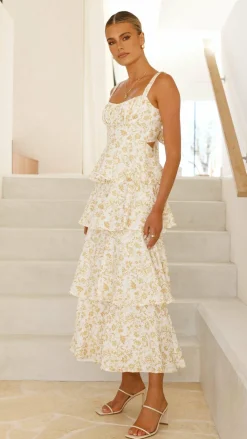 LILYWHYT Sale Dresses^Page Maxi Dress - Yellow Floral