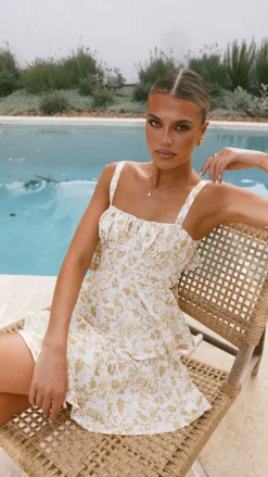 LILYWHYT Sale Dresses^Page Mini Dress - Yellow Floral