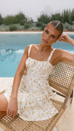 LILYWHYT Sale Dresses^Page Mini Dress - Yellow Floral