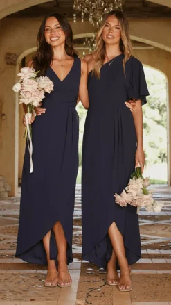 LILYWHYT Mi Amore|Dresses^Pamela V Neck Maxi Dress - Navy