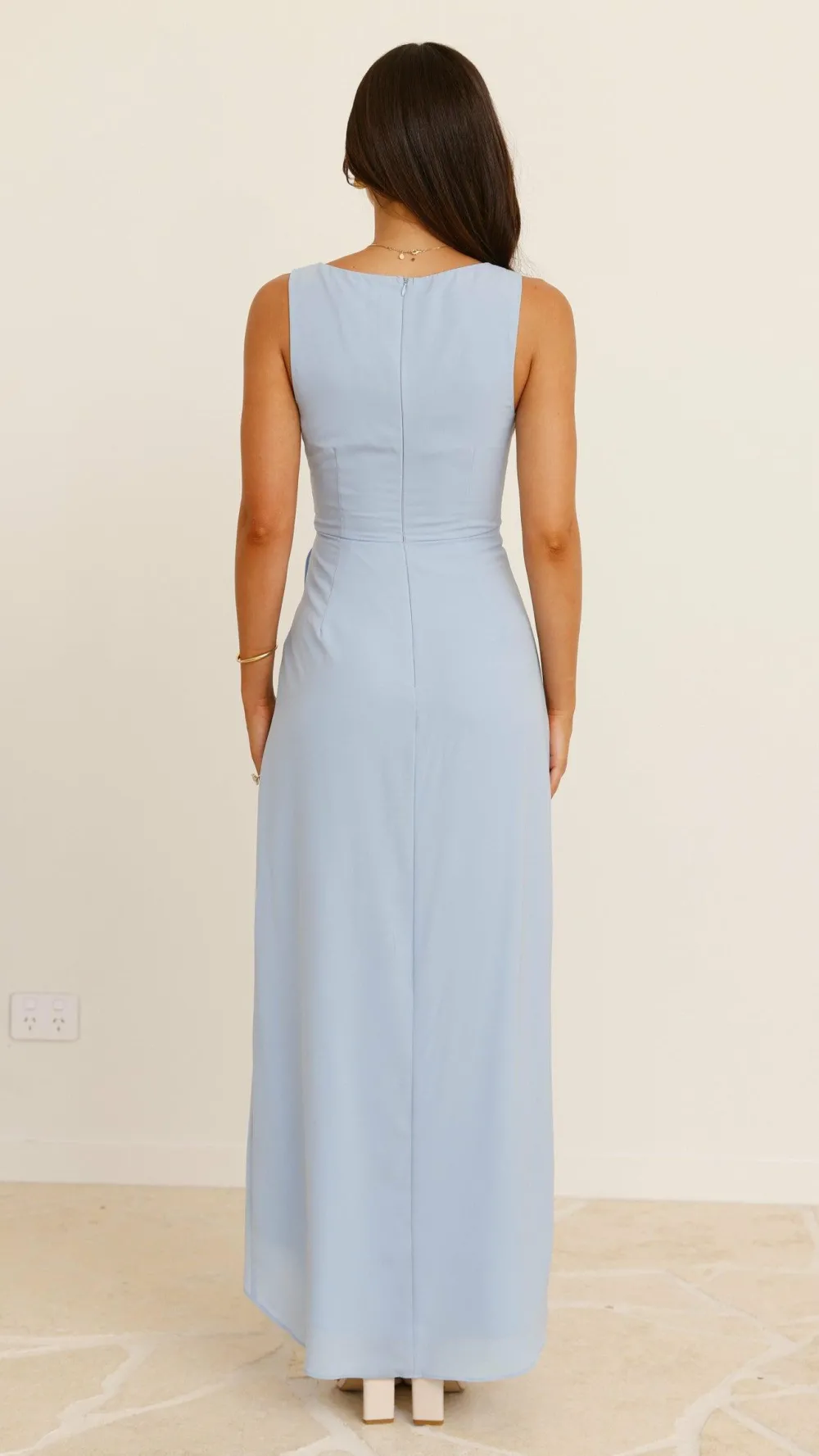LILYWHYT Mi Amore|Dresses^Pamela V Neck Maxi Dress - Blue