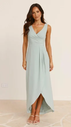 LILYWHYT Mi Amore|Dresses^Pamela V Neck Maxi Dress - Sage