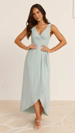 LILYWHYT Mi Amore|Dresses^Pamela V Neck Maxi Dress - Sage