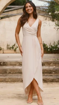 LILYWHYT Mi Amore|Dresses^Pamela V Neck Maxi Dress - Ivory