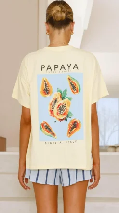 By Frankie Sets|Bottoms^Papaya Top and Shorts Set - Yellow/Blue