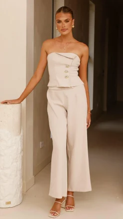 SASHA (BNE) Sets|Tops^Payton Strapless Top - Beige