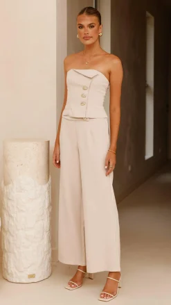 SASHA (BNE) Sets|Tops^Payton Strapless Top - Beige