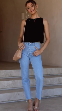 Desire Tops^Persephone Crop Top - Black