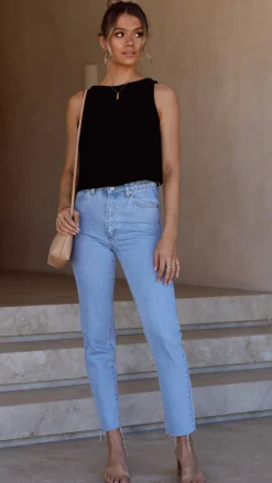 Desire Tops^Persephone Crop Top - Black