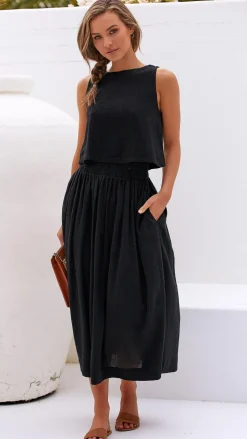 Desire Tops^Persephone Crop Top - Black