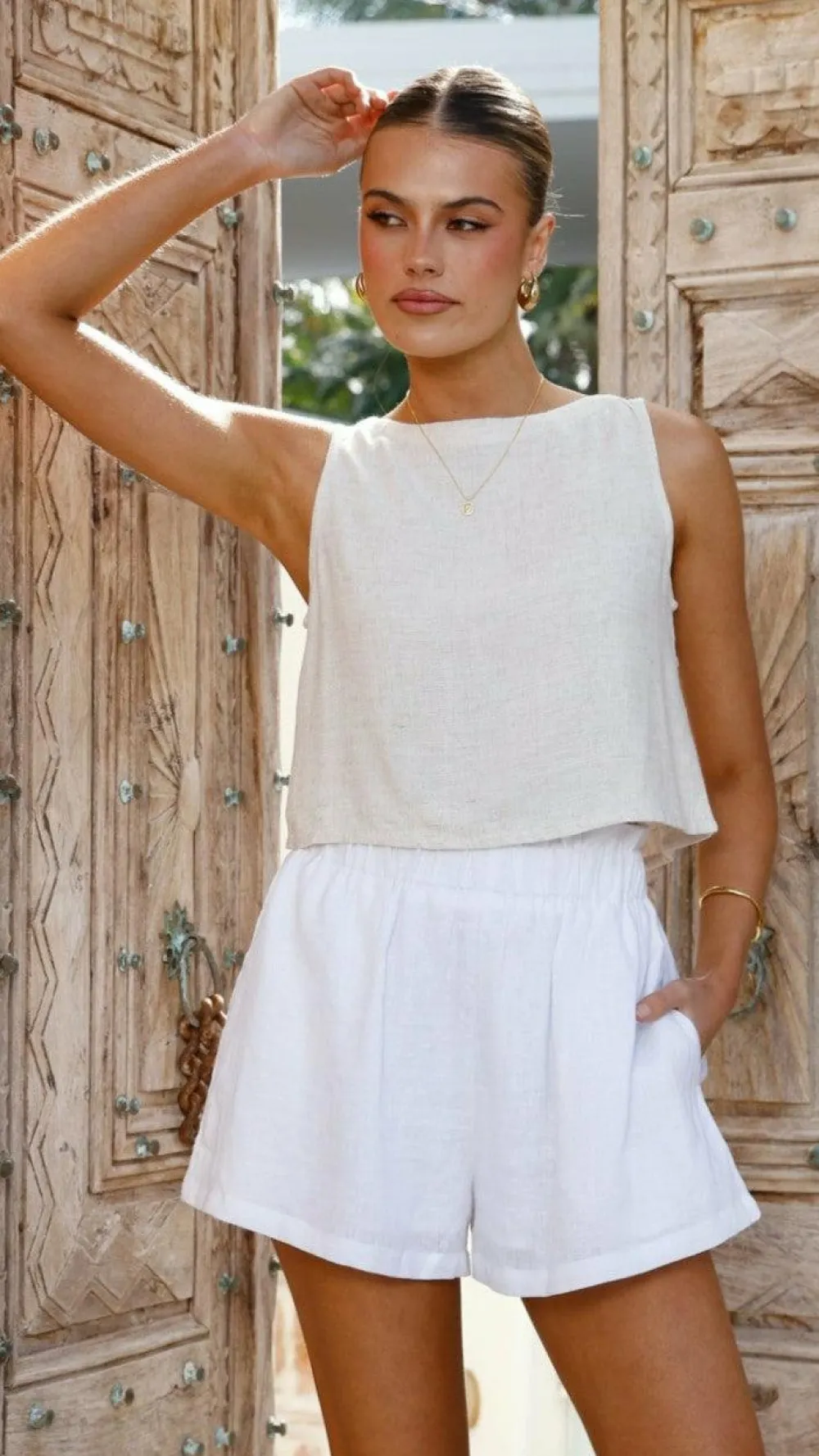 Desire Tops^Persephone Crop Top - Natural