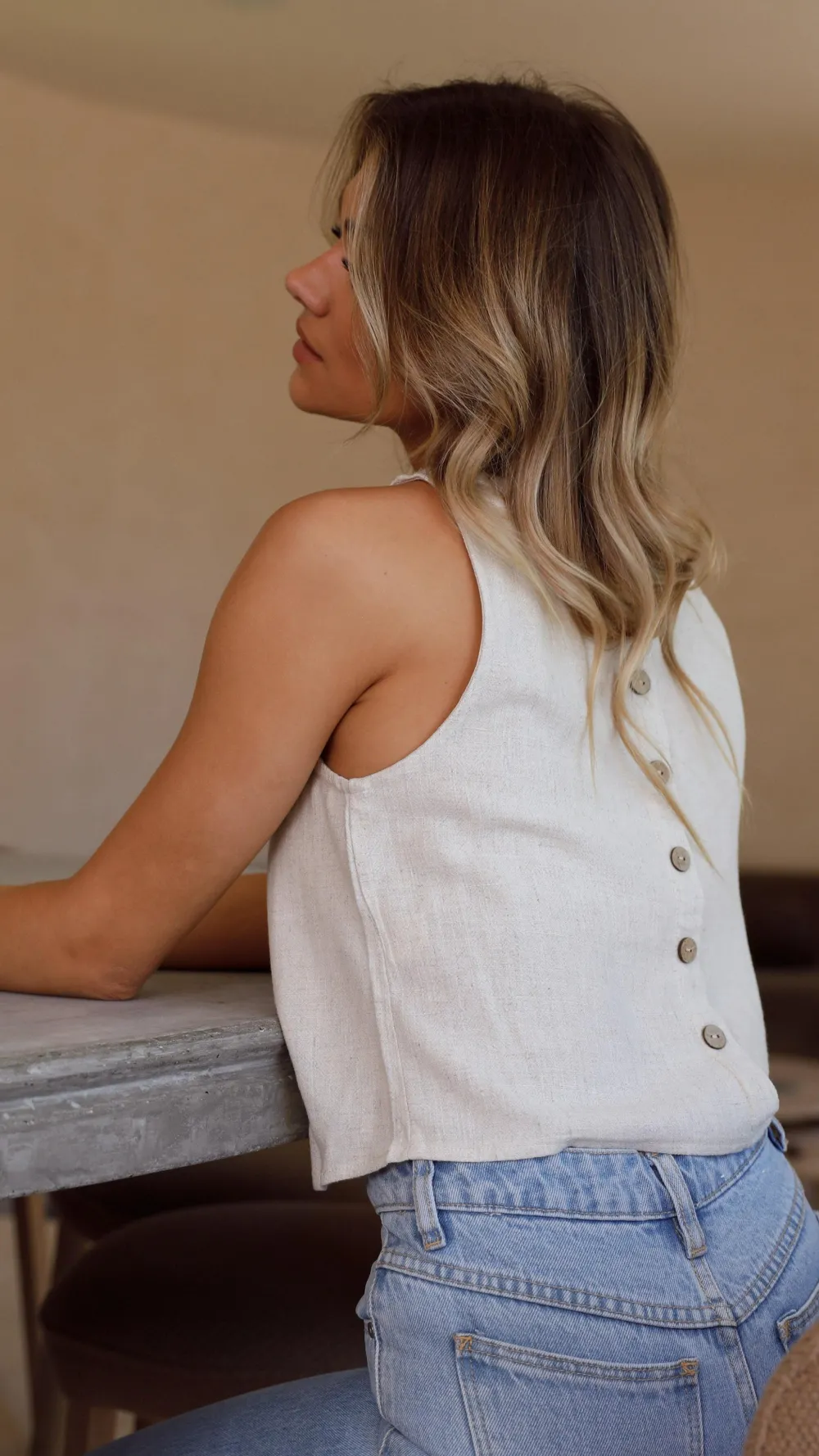 Desire Tops^Persephone Crop Top - Natural