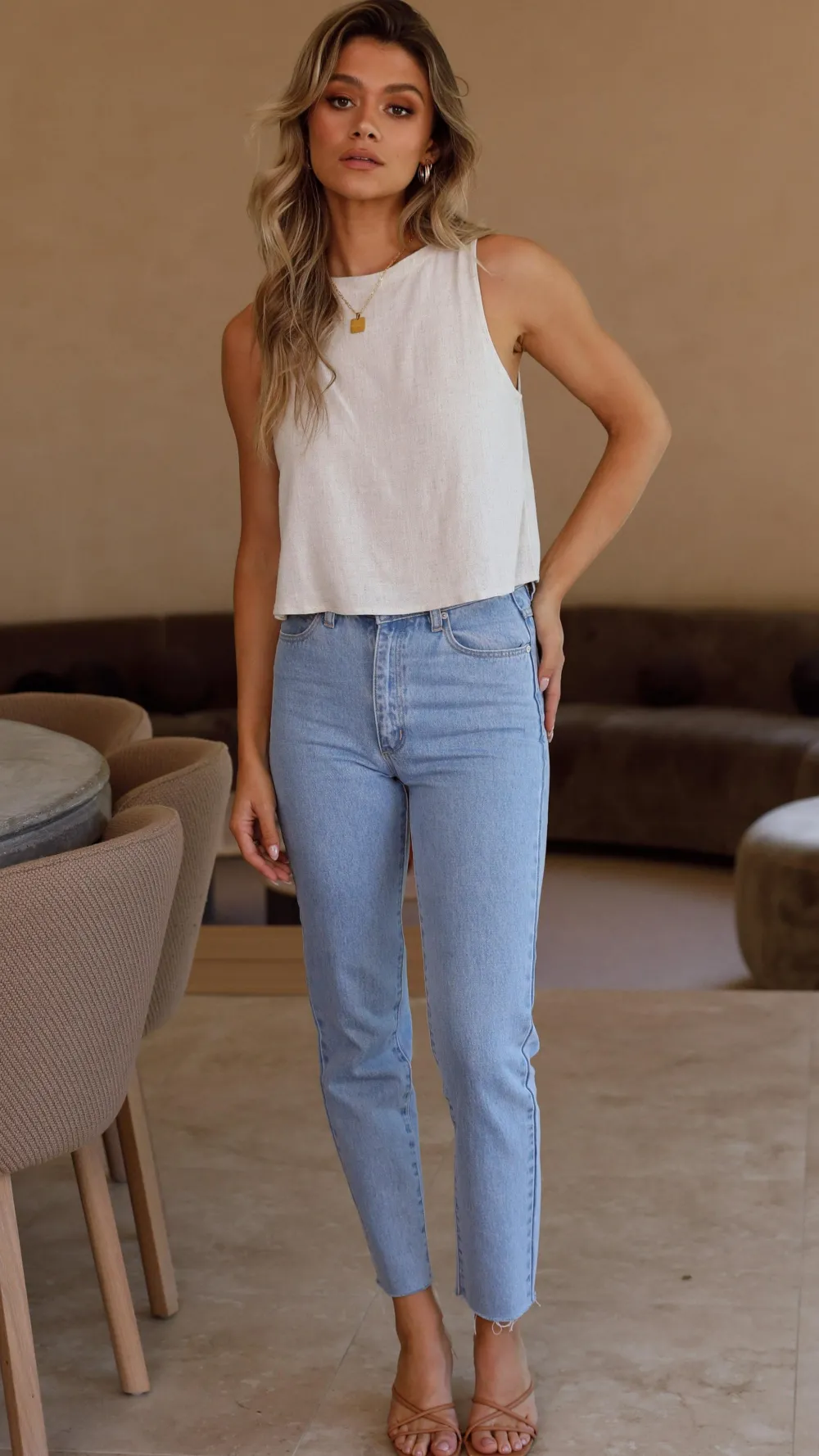 Desire Tops^Persephone Crop Top - Natural