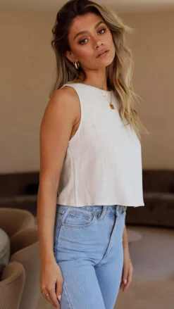 Desire Tops^Persephone Crop Top - Natural