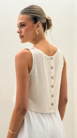 Desire Tops^Persephone Crop Top - Natural